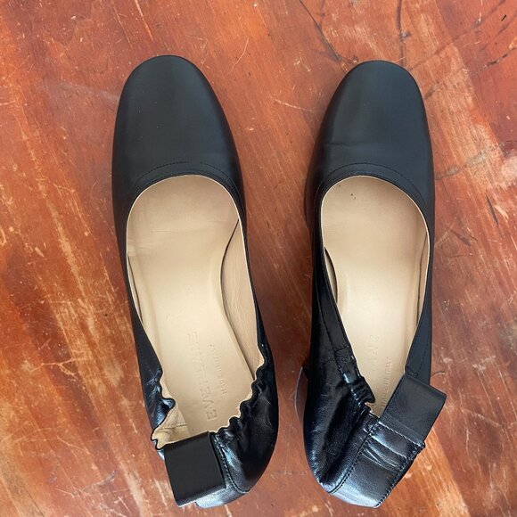 Everlane Day High Heel Stacked, Black, 6 1/2 - Picture 4 of 7